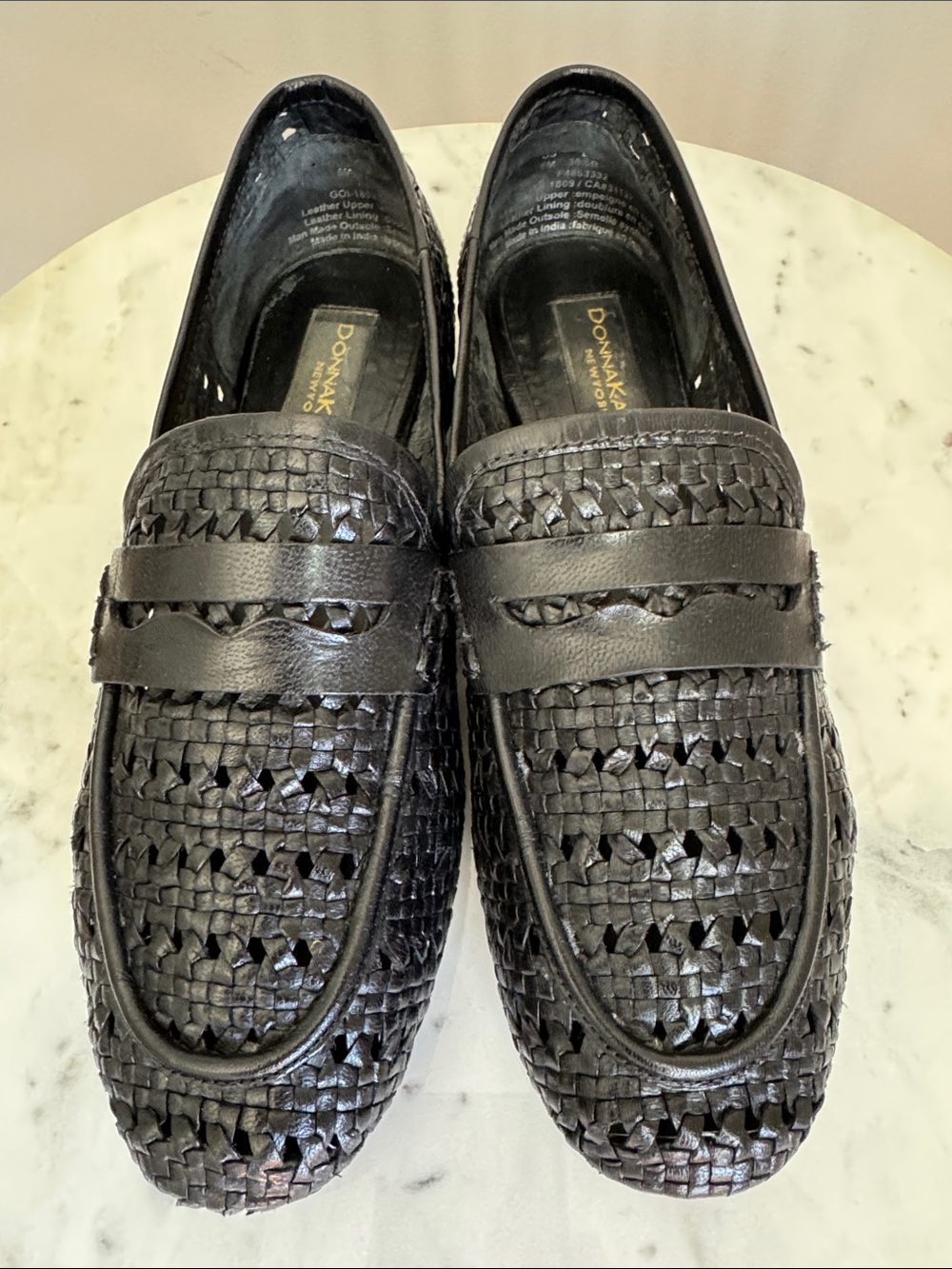 Donna Karan NY Women’s Amira Woven Mocassin - Black, Size 8
